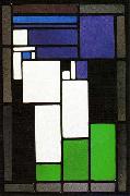Theo van Doesburg Stained-glass Composition Female Head. painting